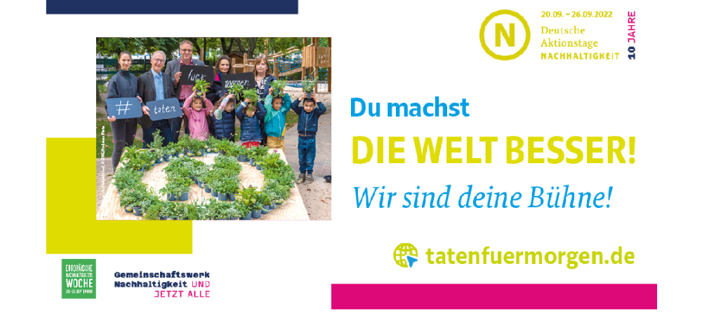 Deutsche Aktionstage Nachhaltigkeit: Jetzt Aktionen eintragen!